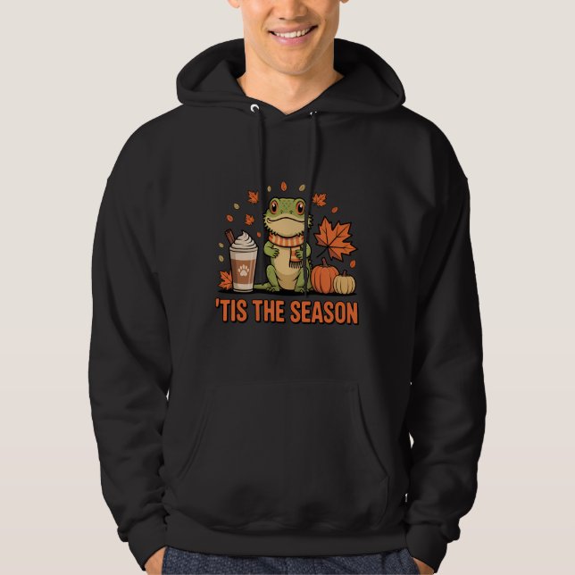 Autumn Bearded Dragon Cozy Hoodie (Front)
