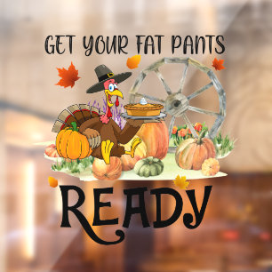 Autumn Beautiful Modern Thanksgiving Collection Window Cling