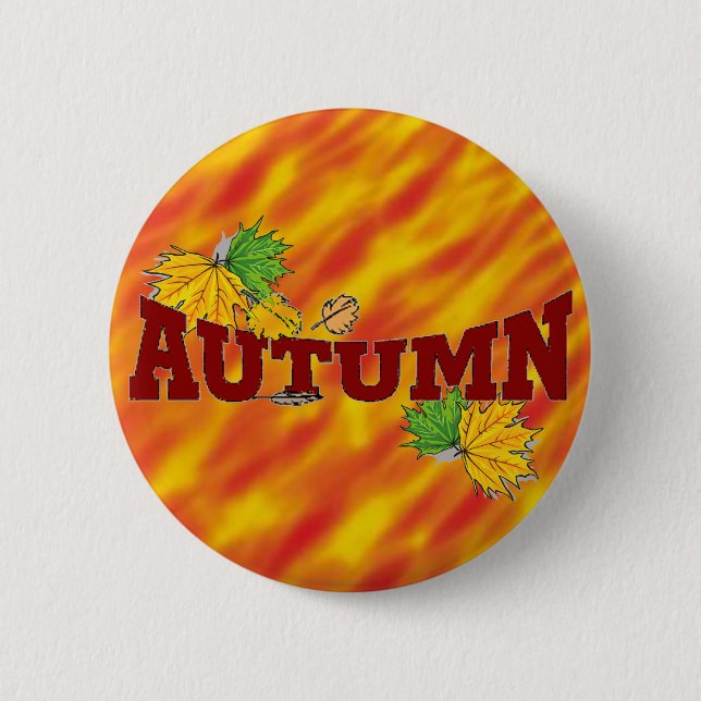 Autumn Beauty - 2 Inch Round Button (Front)