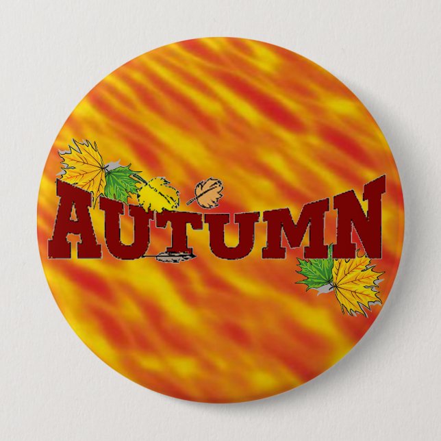 Autumn Beauty - 4 Inch Round Button (Front)