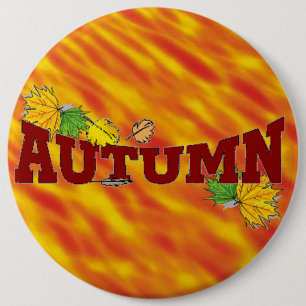 Autumn Beauty - 6 Inch Round Button