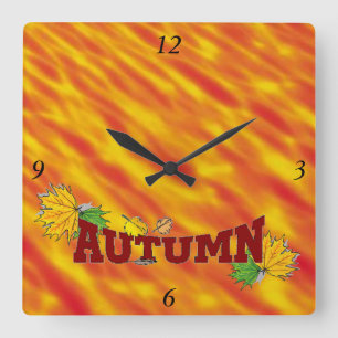 Autumn Beauty - Square Wall Clock
