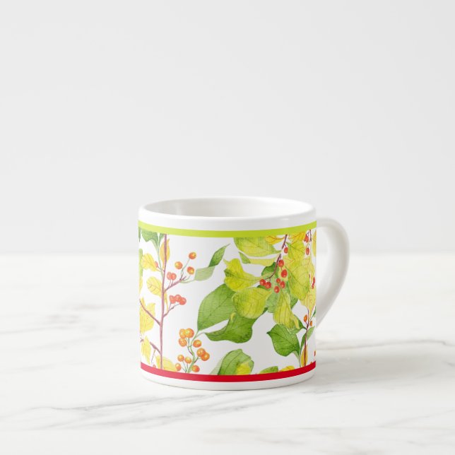 Autumn Berries on an Espresso Mug (Front Right)