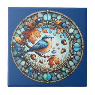Autumn Bird Ceramic Tile