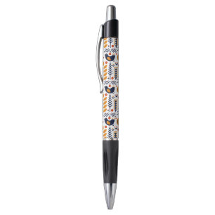 Autumn Bird Folk Art Pattern Pen