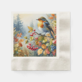 Autumn Bird Paper Napkin