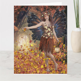 AUTUMN BIRTHDAY FAIRY CARD FOR HER
