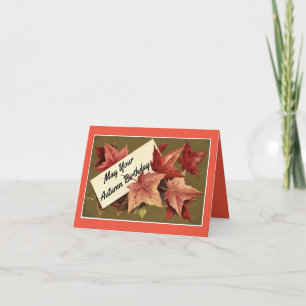 Autumn Birthday Greeting Card