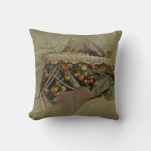 Autumn Bittersweet Berries and Vine Throw Pillow