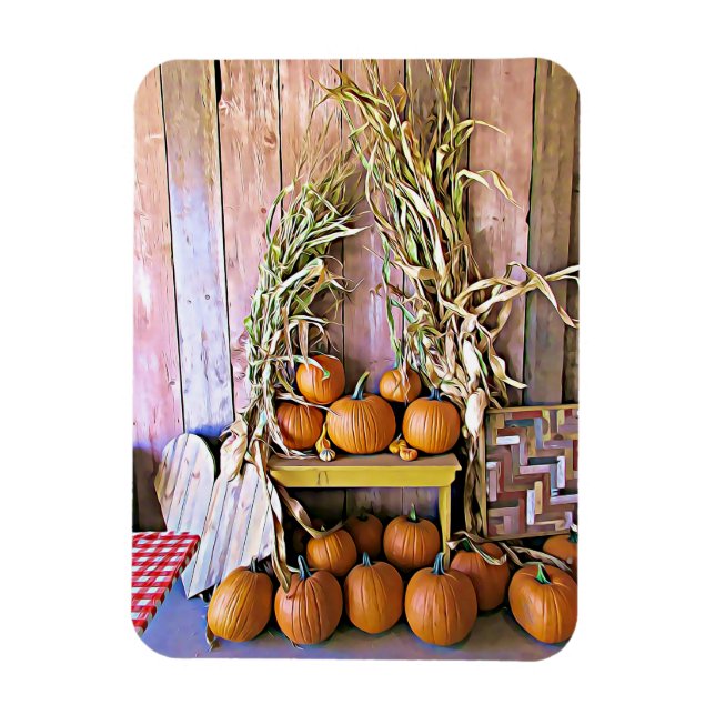 Autumn Blessings Halloween Pumpkins Magnet (Vertical)