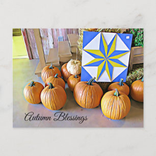 Autumn Blessings Personalized Halloween Postcard