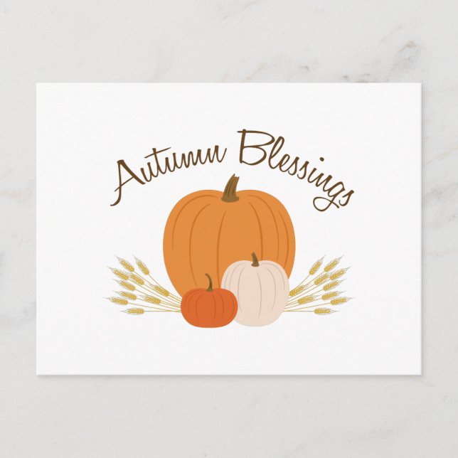 Autumn Blessings Postcard (Front)