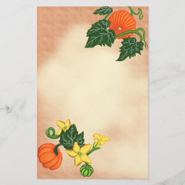 Autumn Blessings ~Pumpkin Patch~ Stationery (Front)
