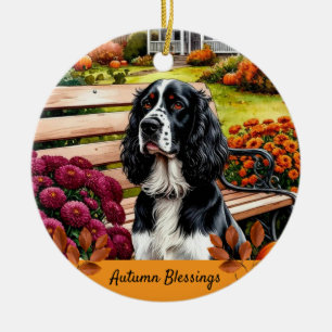 Autumn Blessings Thanksgiving Ceramic Ornament