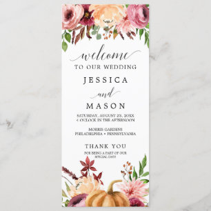 Autumn Bliss Wedding Program