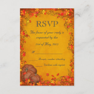 Autumn Bliss Wedding RSVP Card