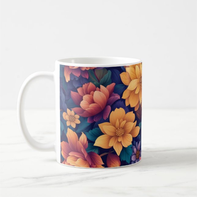 Autumn Bloom Coffee Mug (Left)