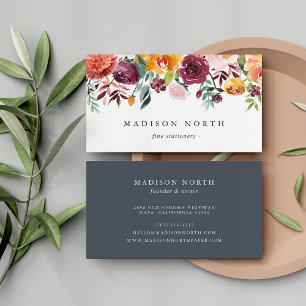 Autumn Bloom   Floral Business Card