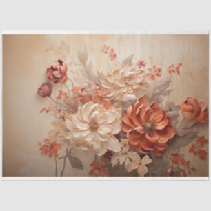 Autumn Blooms, Mixed Media Floral Tissue Paper