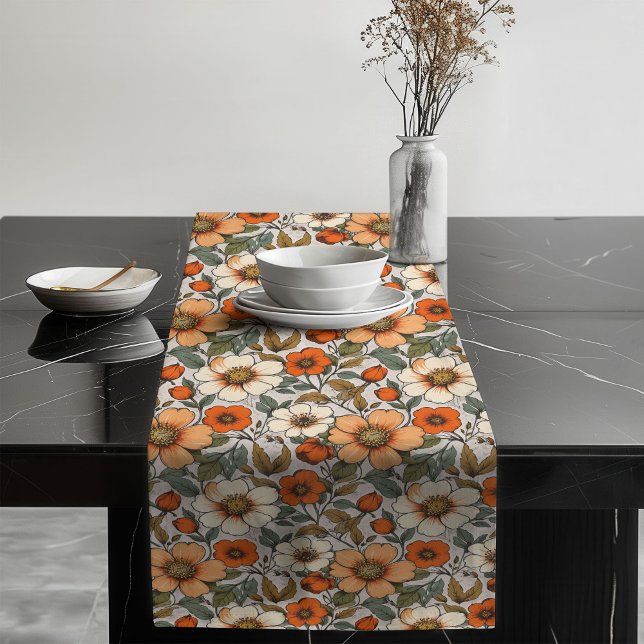 Autumn Blooms Table Runner Fall Floral Elegance (Autumn Blooms Table Runner Fall Floral Elegance)