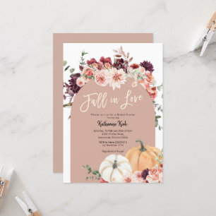 Autumn Bohemian Modern Arch Fall in Love Invitation