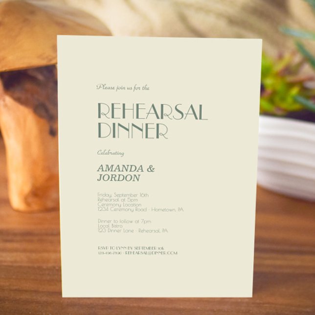 Autumn Boho Deco | Cream Rehearsal Dinner Invitation (Creator Uploaded)