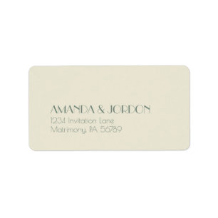 Autumn Boho Deco   Cream RSVP Address Label