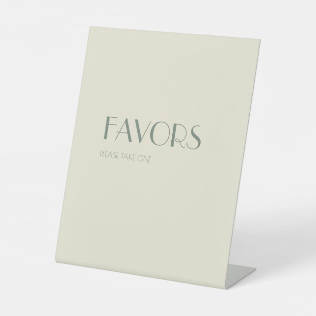 Autumn Boho Deco | Cream Wedding Favours Pedestal Sign (Front)