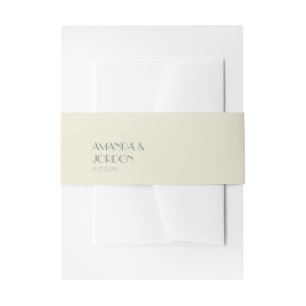 Autumn Boho Deco   Cream Wedding Invitation Belly Band