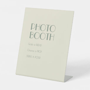 Autumn Boho Deco   Cream Wedding Photo Booth Pedestal Sign