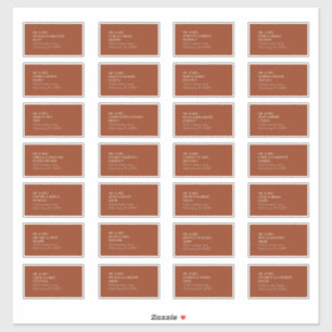 Autumn Boho Deco   Rust Guest Address Label