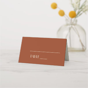 Autumn Boho Deco Rust Place Card Tent