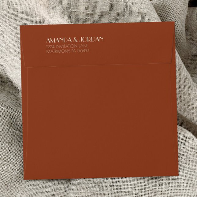 Autumn Boho Deco | Rust Wedding Square Envelope (Creator Uploaded)