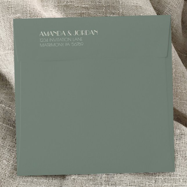 Autumn Boho Deco | Sage Green Wedding Square Envelope (Creator Uploaded)