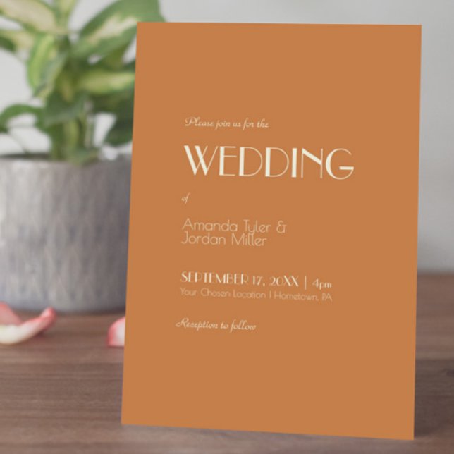 Autumn Boho Deco | Terracotta Wedding Invitation (Creator Uploaded)