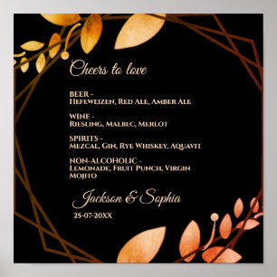 Autumn boho Modern Simple botanical elegant Poster