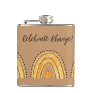 Autumn Boho Rainbow Flask