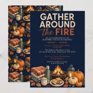 Autumn Bonfire Night Invitation