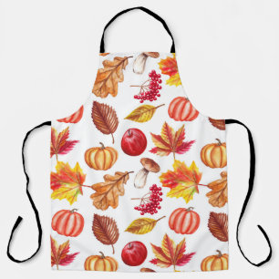 Autumn Botanic Seamless: Floral Elegance. Apron