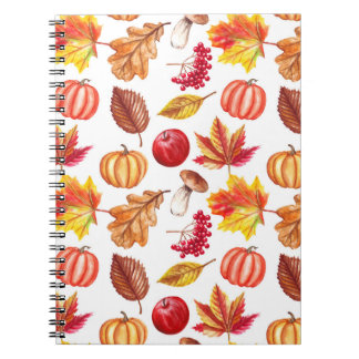 Autumn Botanic Seamless: Floral Elegance. Notebook