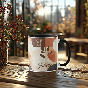 Autumn Botanical Mug - Personalized Earthy Nature 