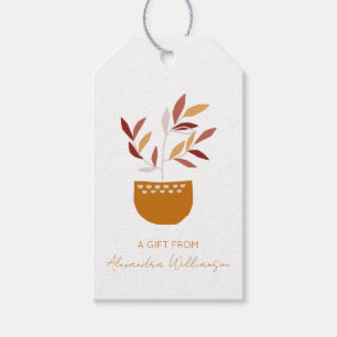 Autumn Botanical Plant Personalized Name Gift From Gift Tags