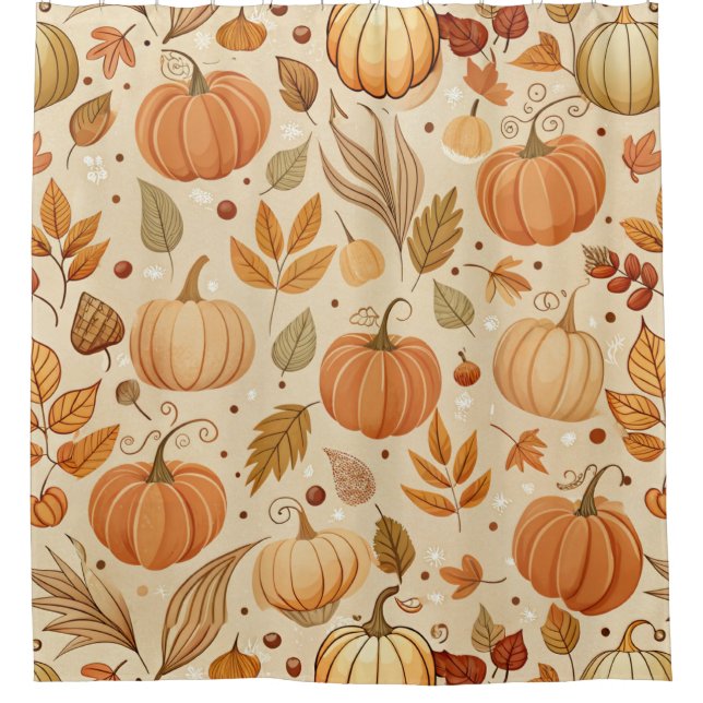 Autumn Botanical Pumpkin Vine Pattern (Front)