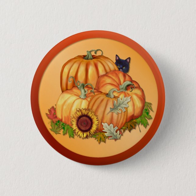 Autumn Bounty 2 Inch Round Button (Front)