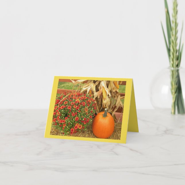 Autumn Bounty Thanksgiving Holiday Card (Front)