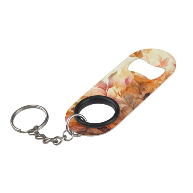 Autumn Bouquet Keychain Bottle Opener (Front Angled)