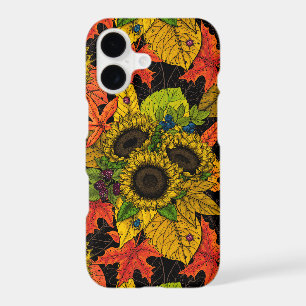 Autumn bouquet on black