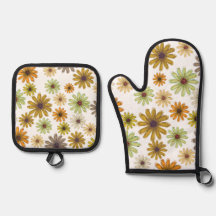 Autumn Bouquet Oven Mitt and Pot Holders