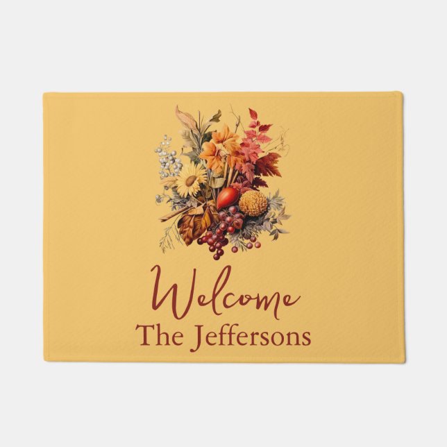 Autumn Bouquet Welcome Mat (Front)