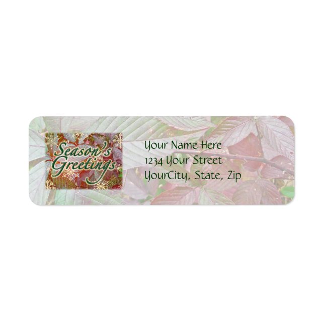 Autumn Brambles Season's Greetings Label (Front)